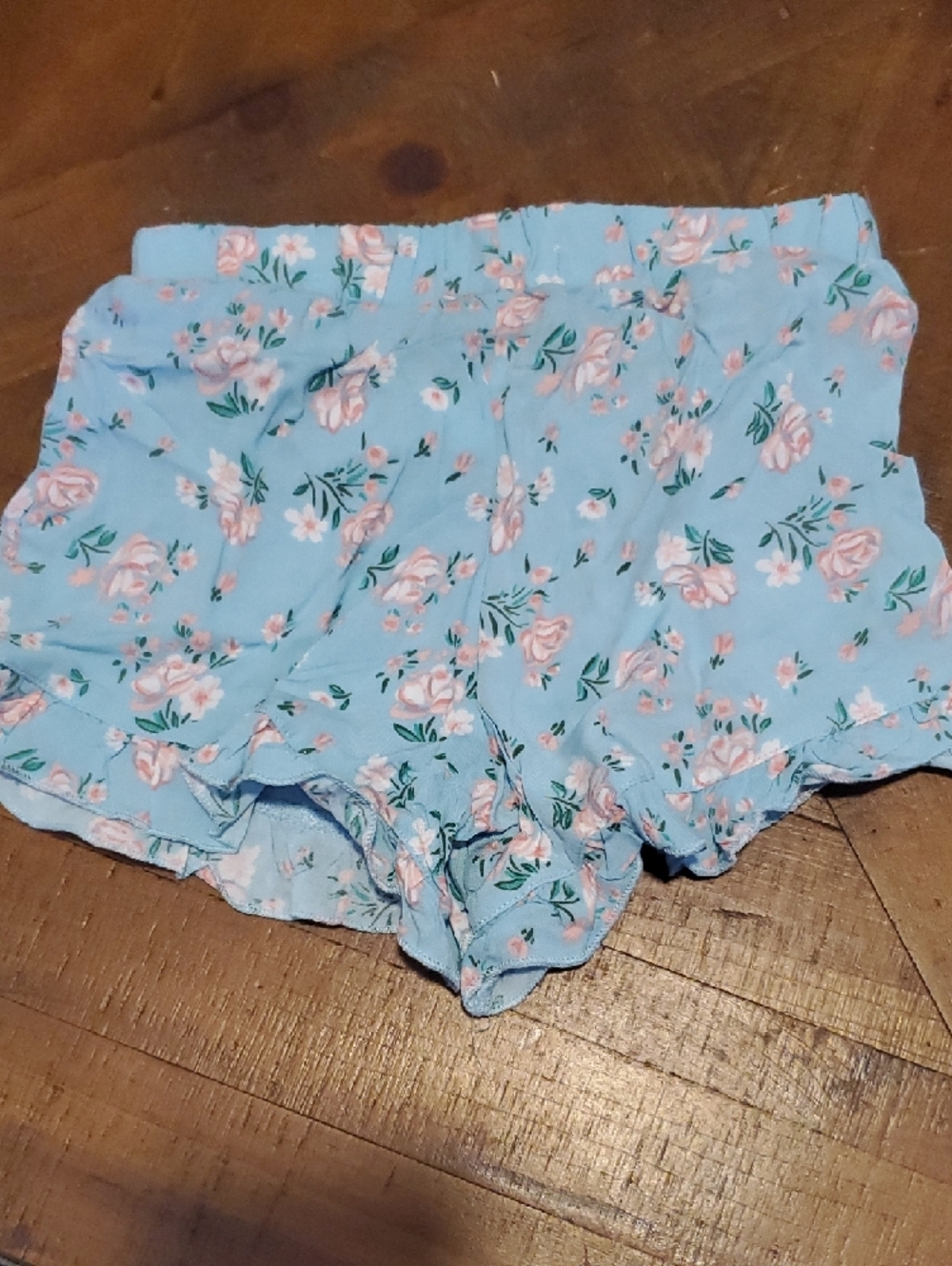btween Blue Floral Tassel Ruffle Shorts - Picture 3 of 4